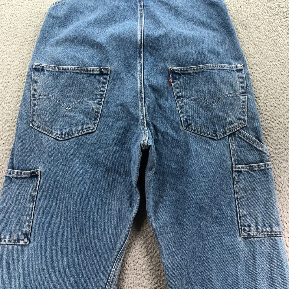 Levis Overalls Mens Medium Blue Denim Heritage Workwear Stone Washed Bib Jeans